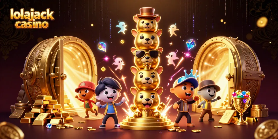 Experience the thrill at lolajack casino with a vibrant 3D totem pole and treasures galore!
