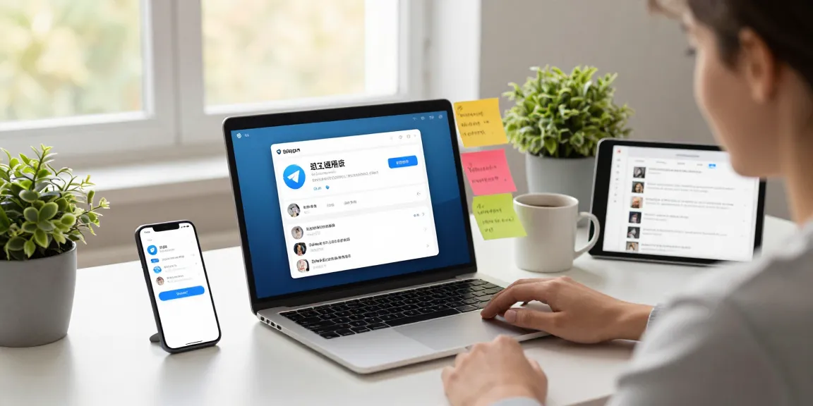 Customizing the Telegram Chinese Version in a modern workspace with a user-friendly digital interface.